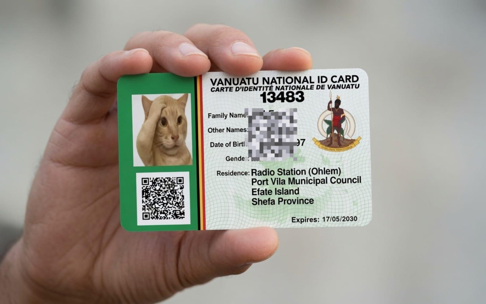 vanuatu id card new - PLP Ghor