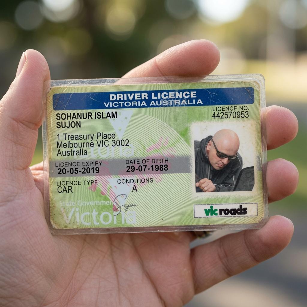 Victoria Australia Driving Licence plp - PLP Ghor